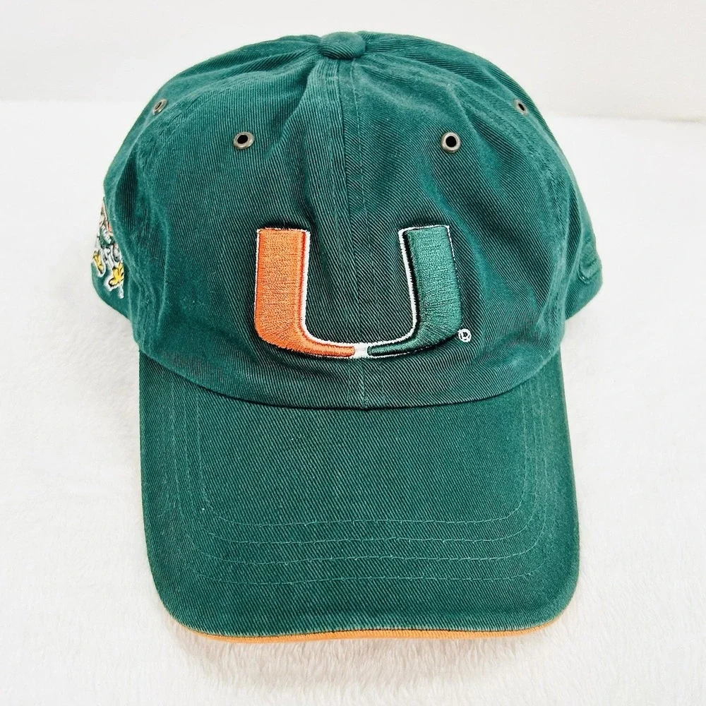 Colosseum Miami Hurricanes Dad Mascot Hat‎ Cap Adjustable Strapback Green NCAA